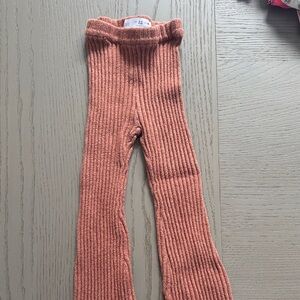 Zara Kids Ribbed Casual Bottoms in Rust